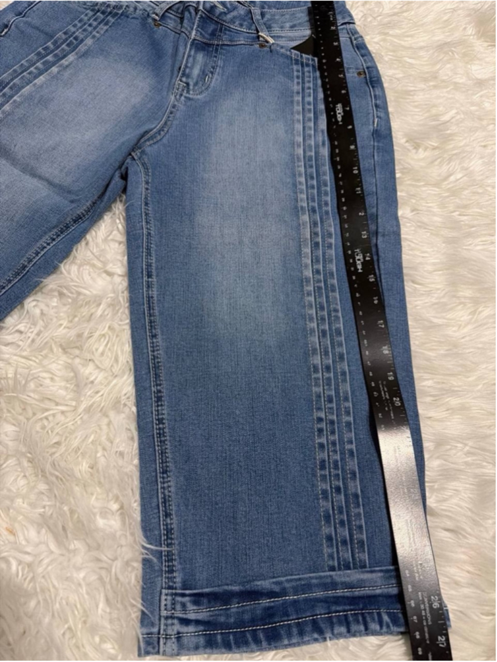Flamingals Straight Leg Mid Waist Capri Jeans S - Picture 5 of 5